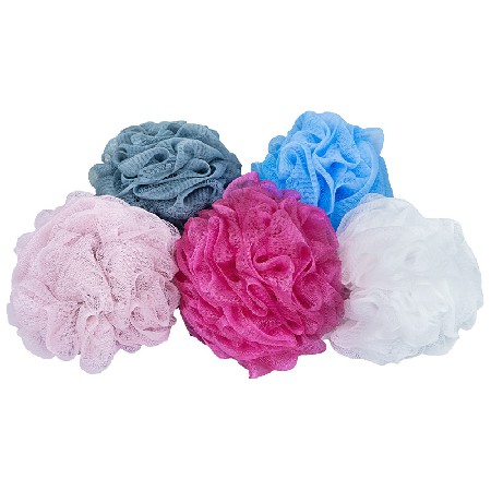Bath ball, skin friendly body cleaning tool, exfoliating, mud rubbing, bath flower foaming, wholesale from Jiangmen manufacturer